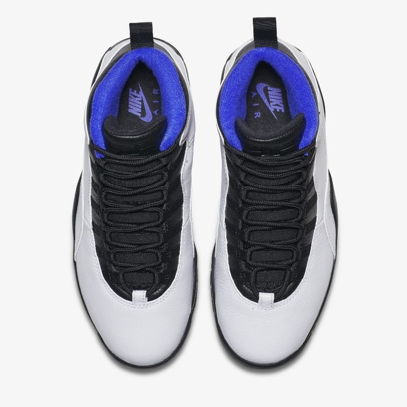 Jordan 10 white black and blue best sale